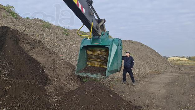 Уникальные просеивающие валково-дробильные ковши от российской фирмы